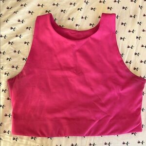 Girlfriend Collective Pink Scoop Neck Sleeveless Tank Bra